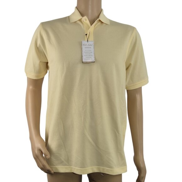 Roundtree & Yorke Gold Label Polo Shirt Men's Size S Yellow Short Sleeve NWT 54 - Picture 2 of 8